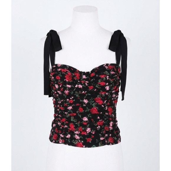 FOR LOVE & LEMONS Tops - NEW FOR LOVE & LEMONS tainted floral corset top in rose